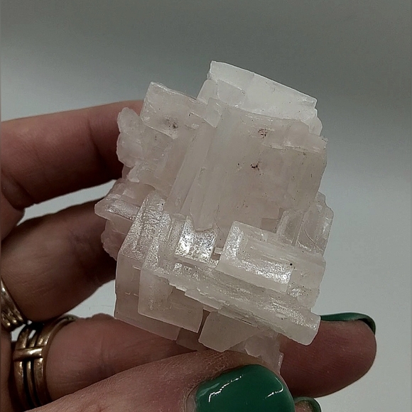 Ultracool Geometric Pink Halite Specimen - Picture 12 of 17